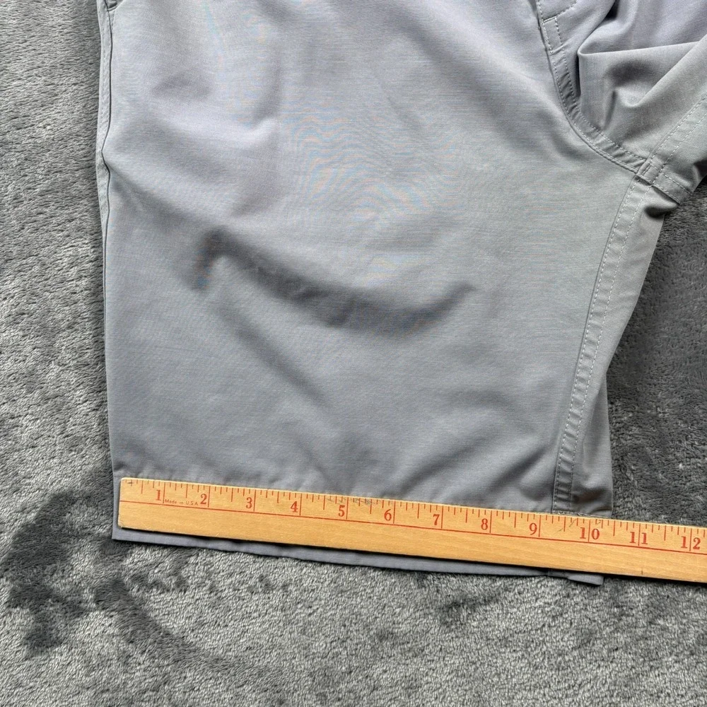 Faherty All Day Shorts Mens 33 Gray Drawstring Casual Tech Performance Preppy